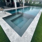 Stonehardscapes 12x24 marina grey xtreme grip marble pavers pool, spa and coping