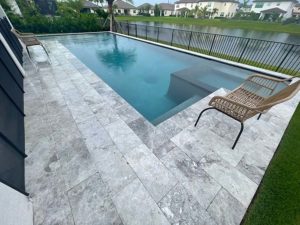 Stonehardscapes 12x24 marina grey xtreme grip marble pavers pool and deck