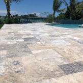 StoneHardscapes Silver Choice Travertine Pavers pool Deck