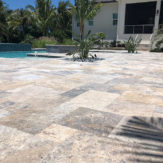 StoneHardscapes Silver Choice Travertine Pavers pool Deck