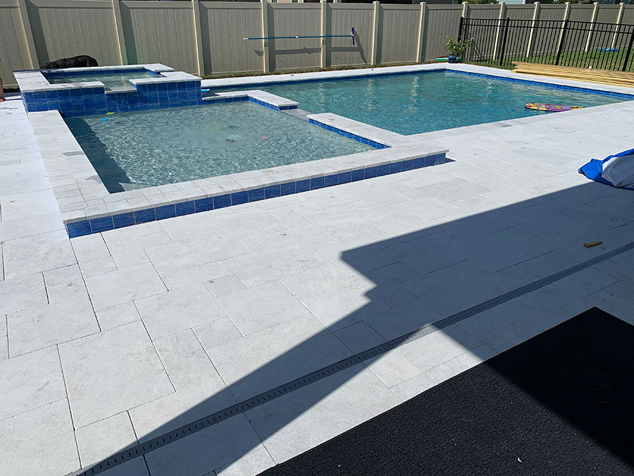 StoneHardscapes French Pattern Ice Xtreme Grip Pool Pavers