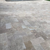 StoneHardscapes Mocha Premium travertine pavers 16x24